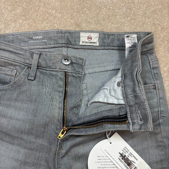 AG‎ Adriano Goldschmied Aaron Mid Rise Skinny Ankle Jeans in Gray Size 26R NWT - Picture 3 of 9